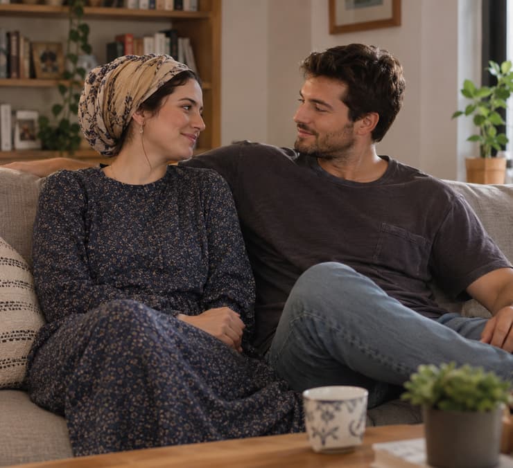 חילוני ודתייה. אילוסטרציה (צילום: AI) חילוני ודתיה