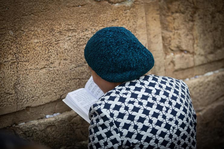 אישה מתפללת בכותל המערבי, ארכיון (צילום: אלכס קולומויסקי) אישה מתפללת בכותל המערבי, ארכיון