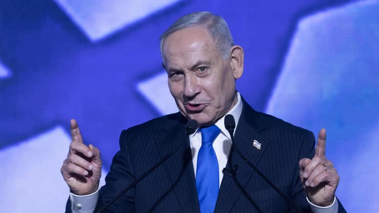 נתניהו (צילום: Amir Levy/Getty Images) הרמת כוסית של מפלגת הליכוד לכבוד ראש השנה