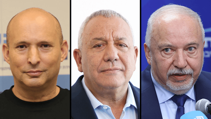 אביגדור ליברמן, איזנקוט, נפתלי בנט (צילום: אלכס קולומויסקי, ריאן פרויס) אביגדור ליברמן ,איזנקוט , נפתלי בנט