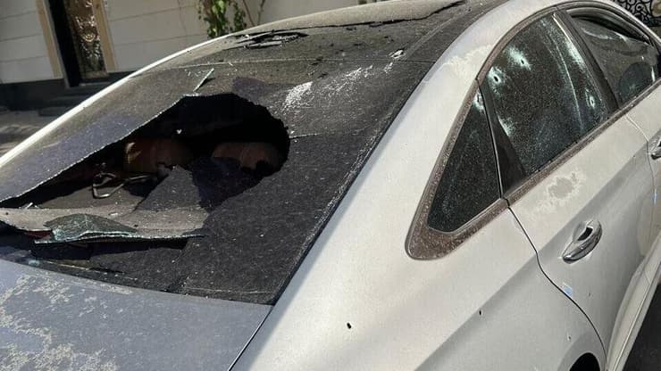 נזק לרכב בסעודיה לאחר שיגור כטב"ם לאזור נזקים בסעודיה מפגיעת כטב"ם