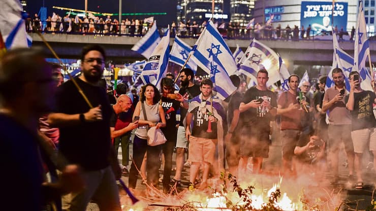 הפגנה נגד המהפכה המשפטית (צילום: יאיר שגיא) הפגנה נגד המהפכה המשפטית