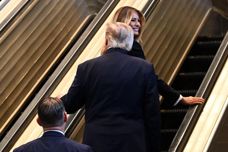 צילום: Alexi J. Rosenfeld / GETTY IMAGES NORTH AMERICA / AFP נשיא ארה"ב טראמפ מגיע למטה האו"ם או"ם ניו יורק