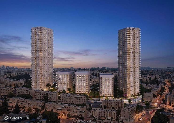 הדמיית מיזם התחדשות עירונית עתידי בפסגת זאב 