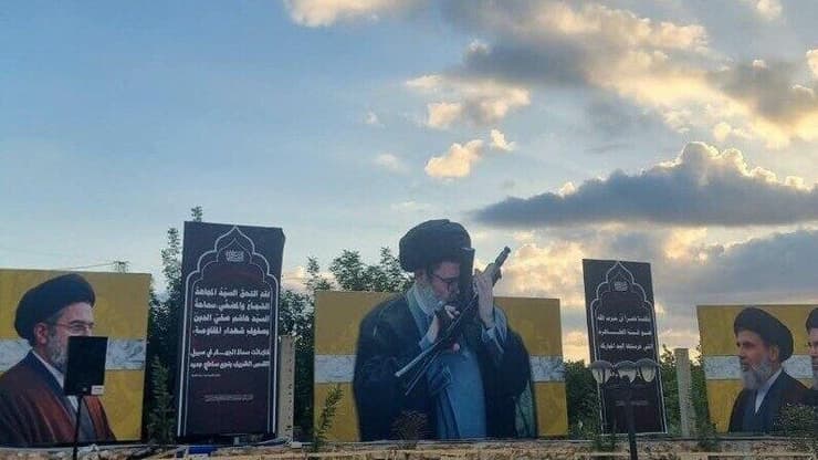 הכנות בלבנון לטקס לציון שנתיים למותם של חסן נסראללה והאשם ספי א-דין הכנות לציון שנתיים למותם של חסן נסראללה והאשם ספי א-דין