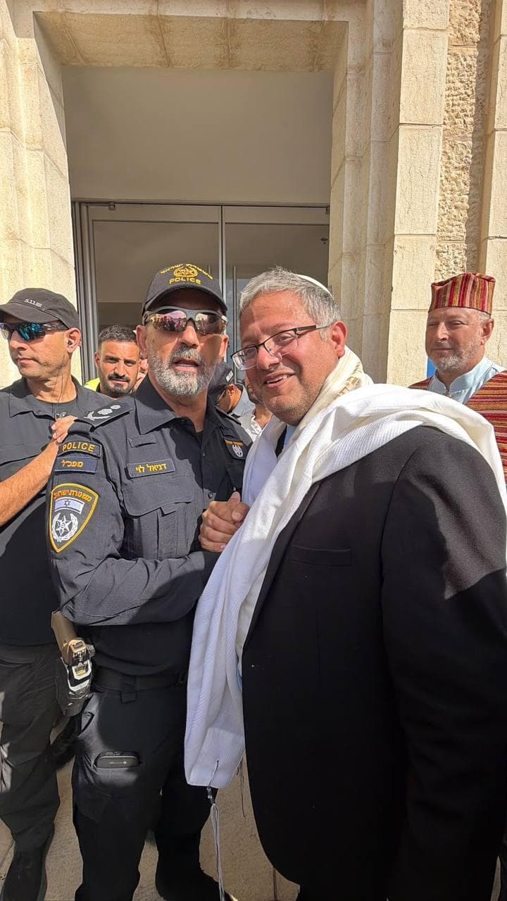בן גביר והמפכ"ל לוי, הבוקר בכותל השר לביטחון לאומי ומפכ"ל המשטרה