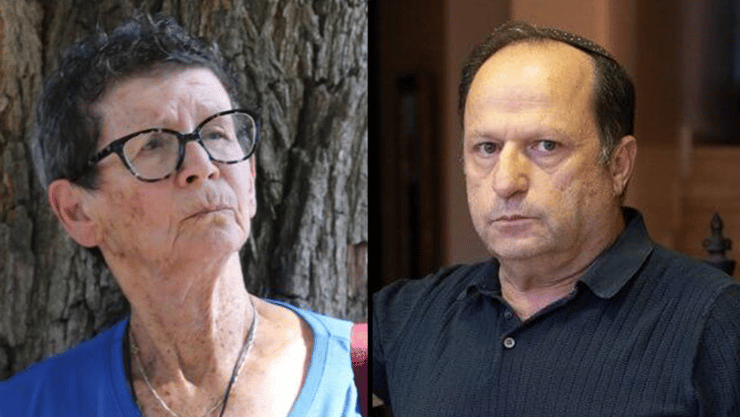 מועמד הליכוד איציק בונצל ושורדת השבי יוכבד ליפשיץ (צילום: טל שחר, אלכס קולומויסקי) איציק בונצל, יוכבד ליפשיץ
