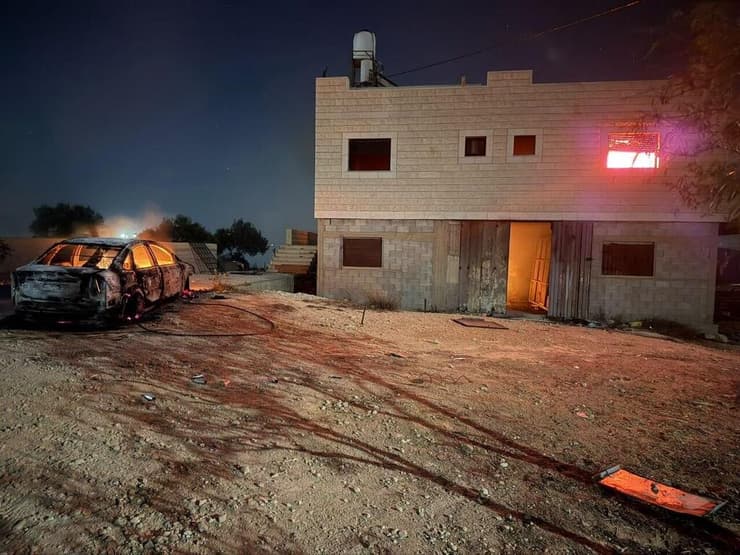 התמונה מהבית הבוער ההצתה בכפר קוסרה