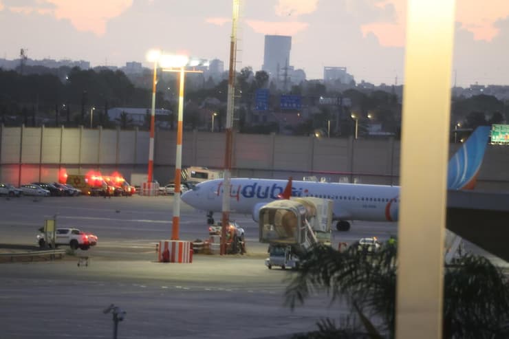 נחיתת מטוס פליי דובאי בנתב"ג