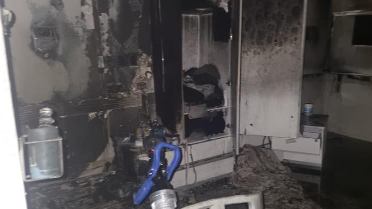 השריפה בבית האבות בבני ברק (צילום: כבאות והצלה לישראל) השריפה בבית האבות בבני ברק
