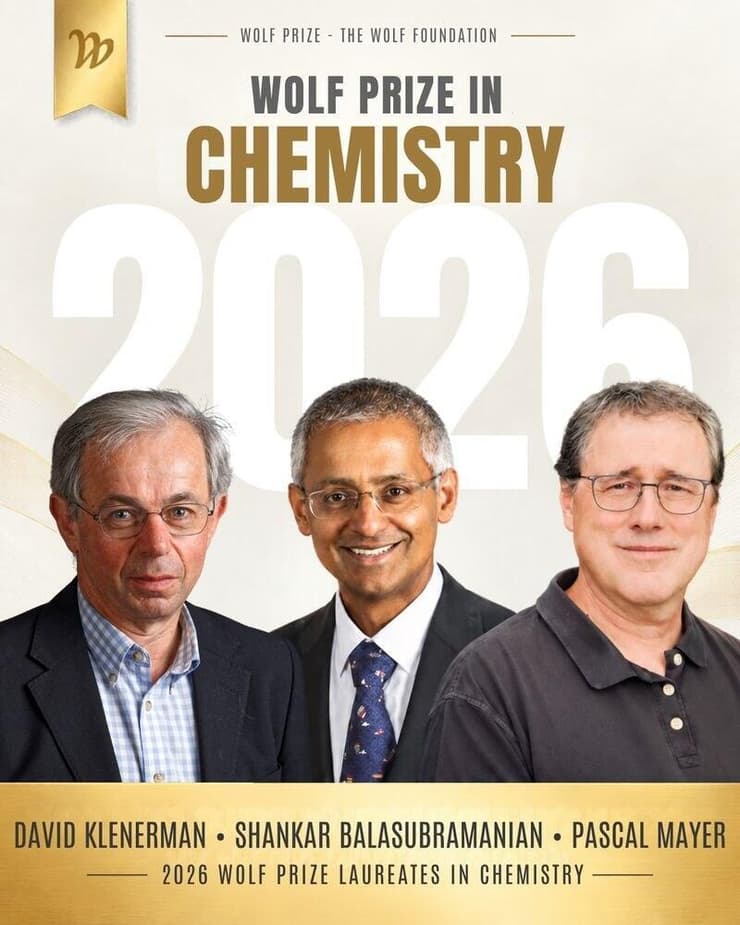 זוכי פרס וולף לכימיה לשנת 2026 (צילום: קרן וולף) זוכי פרס וולף לכימיה לשנת 2026
