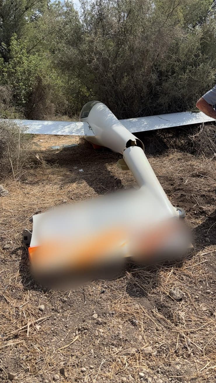מטוס קל התרסק בשטח פתוח סמוך לאשתואל (צילום: תיעוד מבצעי מד"א ) מטוס קל התרסק בשטח פתוח סמוך לאשתואל