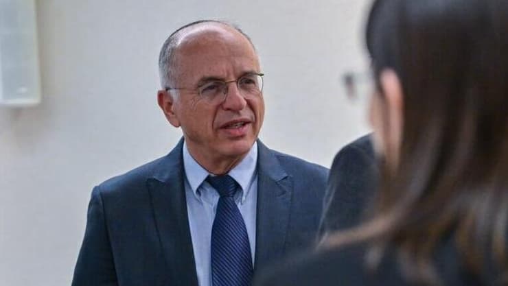 סולברג. ביטול בחירות מעולם לא נקבע בישראל (צילום: קובי גדעון / לע"מ) יצחק הרצוג ונעם סולברג בפגישה עם ענקיות הטכנולוגיה