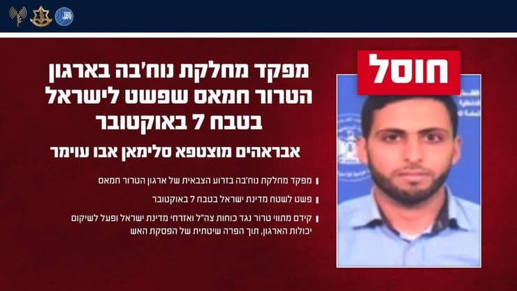 חוסל מפרד הנוח'בה אברהים מוצטפא סלימן אבו עומיר (צילום: דובר צה"ל ) חוסל מפרד הנוח'בה אברהים מוצטפא סלימן אבו עומיר