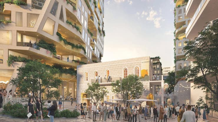 מתחם חסבן (הדמיה: MVRDV) מתחם חסבן