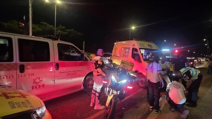 צילום: תיעוד מבצעי מד"א הולכת רגל נהרגה בתאונת דרכים באזה"ת בר לב כביש 85