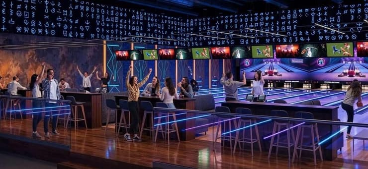 הדמיה של מתחם הבאולינג בבבילון בנמל תל אביב (הדמיה: באדיבות בבילון פארק) הדמיה של מתחם הבאולינג בבבילון בנמל תל אביב