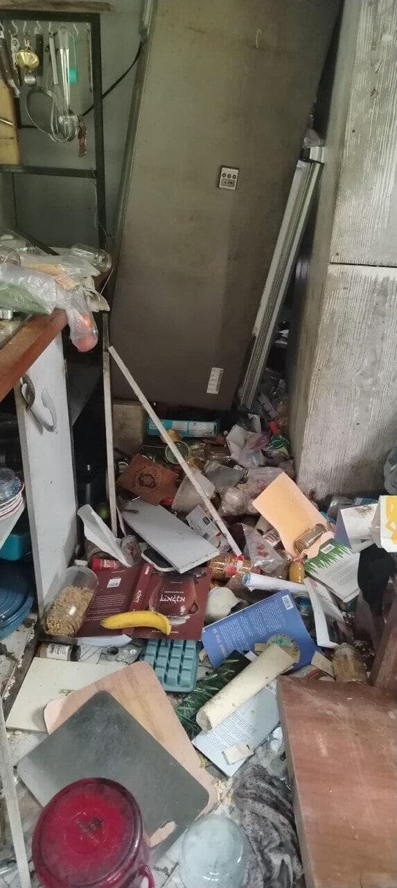 הנזק לחווה שבה מתגוררת נורית גורן אלפנט עם משפחתה (צילום: נורית גורן אלפנט) ההרס מרעידת האדמה בחווה של ישראלים בפנמה