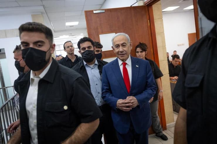נתניהו בבית המשפט לפני כשבועיים (צילום: חיים גולדברג/פלאש90) בנימין נתניהו