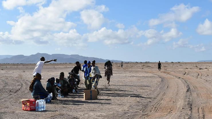 צילום: Handout / IOM / AFP 139 מהגרים טבעו למוות בדרך ל תימן מ ג'יבוטי