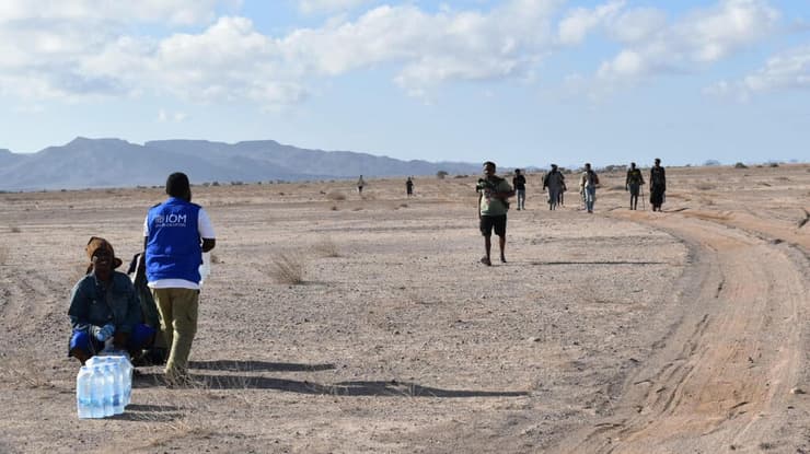 צילום: Handout / IOM / AFP 139 מהגרים טבעו למוות בדרך ל תימן מ ג'יבוטי