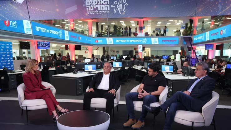 משה קונינסקי, בני ביטון ורוני פלמר בוועידה (צילום: יריב כץ) ועידת "האנשים של המדינה"