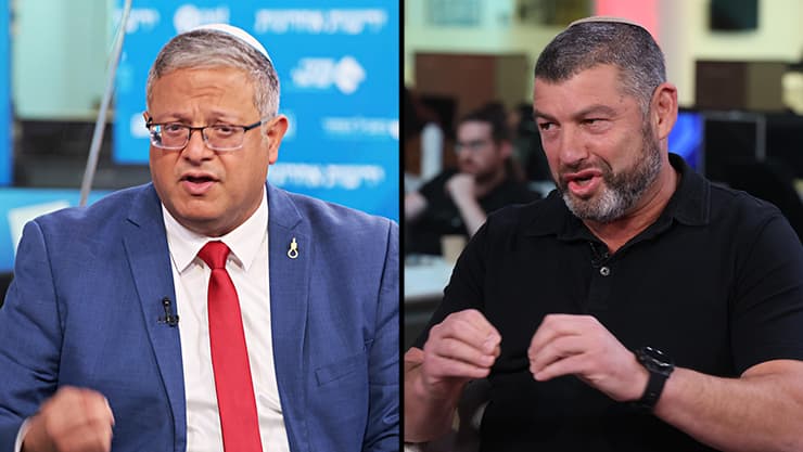 "הוא בנט 2". עופר וינטר והשר איתמר בן גביר (צילום: יריב כץ) עופר וינטר איתמר בן גביר