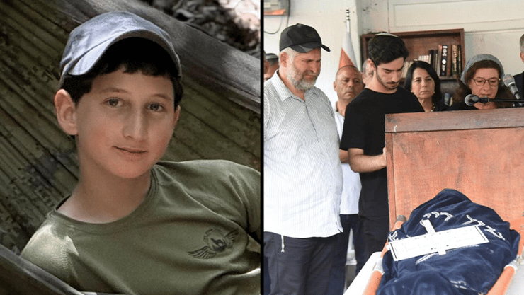 יאיר וילנסקי ובני המשפחה בהלוויה (צילום: אביהו שפירא ) משפחתו של יאיר וילנסקי ז"ל