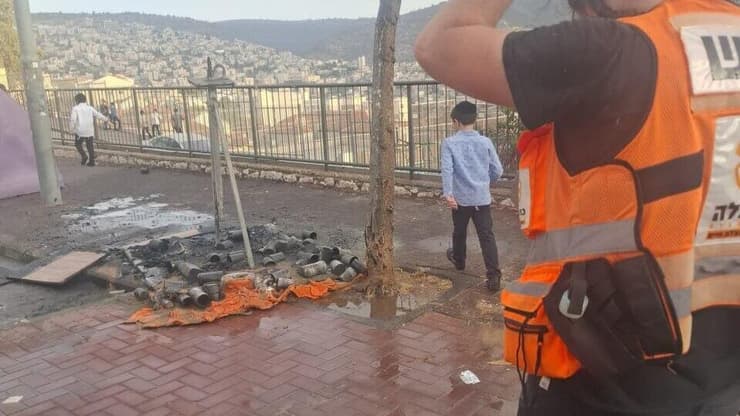 צילום:דוברות איחוד הצלה ילד פצוע בשריפה בביתר עילית