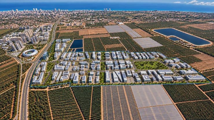 אזור תעסוקה גליל מערבי (הדמיה: אייזן אדריכלים) אזור תעסוקה גליל מערבי