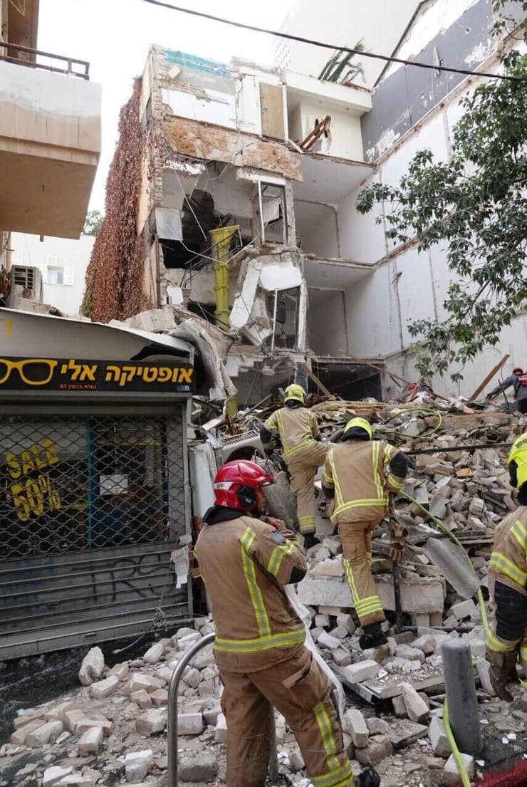 צילום: שאול גולן קריסת המבנה בתל אביב