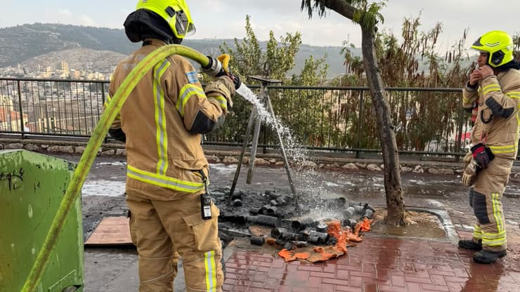 הזירה בביתר עילית (דוברות כיבוי והצלה מחוז יו"ש) ילד פצוע בשריפה בביתר עילית
