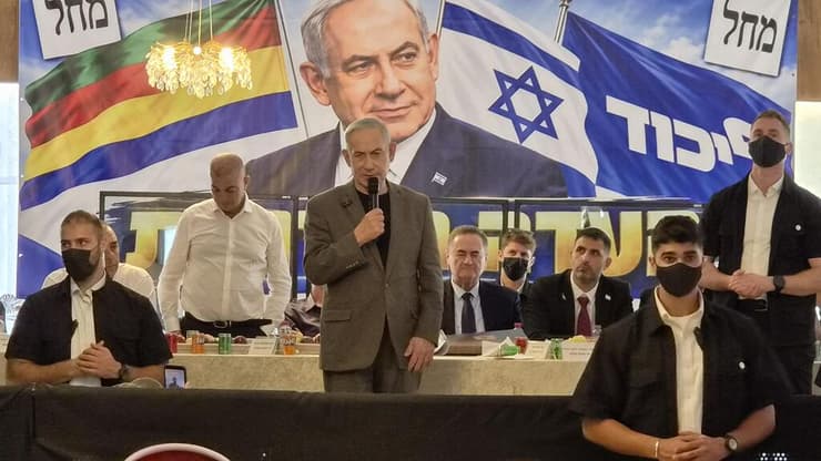 נתניהו בכנס בירכא (צילום: אלעד גרשגורן) נתניהו בכנס בירכא