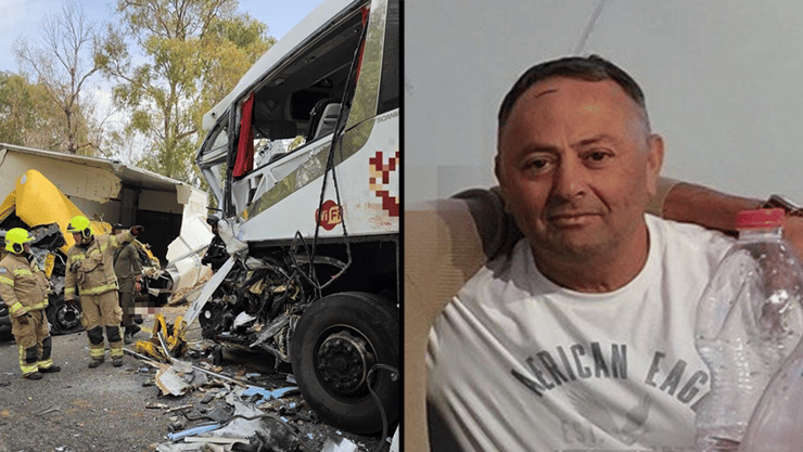 אבשלום רביבו ז"ל וזירת התאונה אבשלום רביבי נהג האוטובוס שנהרג