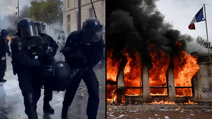 צילום: Jeff PACHOUD / AFP, מתוך X מהומות בצרפת