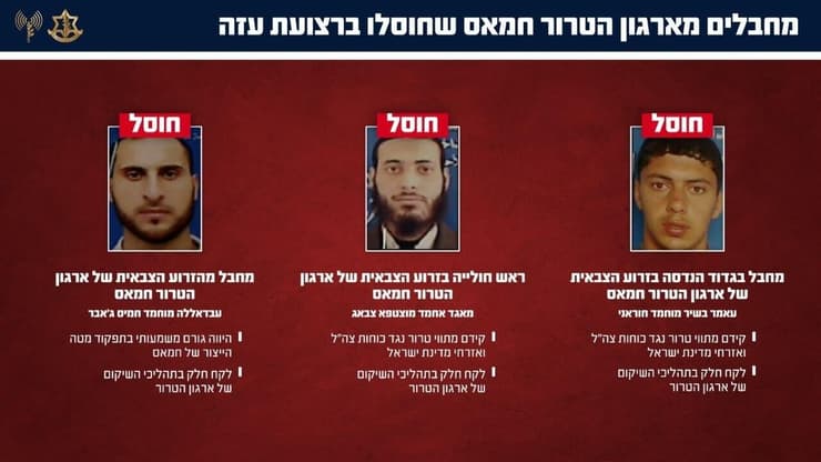 חוסלו: עאמר בשיר מוחמד חוראני מאגד אחמד מוצטפא צבאג עבדאללה מוחמד חמים ג'אבר מפקדים בגדודי החמאס (צילום: דובר צה"ל ) חוסלו: עאמר בשיר מוחמד חוראני מאגד אחמד מוצטפא צבאג עבדאללה מוחמד חמים ג'אבר מפקדים בגדודי החמאס