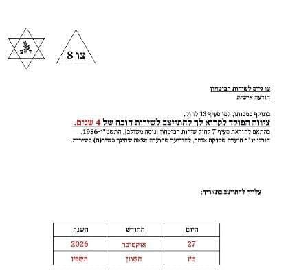 "צו גיוס" ממפלגת ישר של גדי איזנקוט