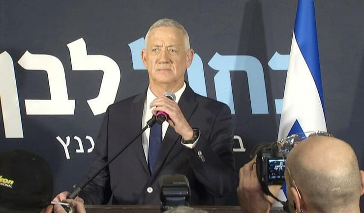"אין שלם ממני עם הבחירה". גנץ (צילום: לע"מ) הצהרת הפרישה של יו"ר כחול לבן בני גנץ