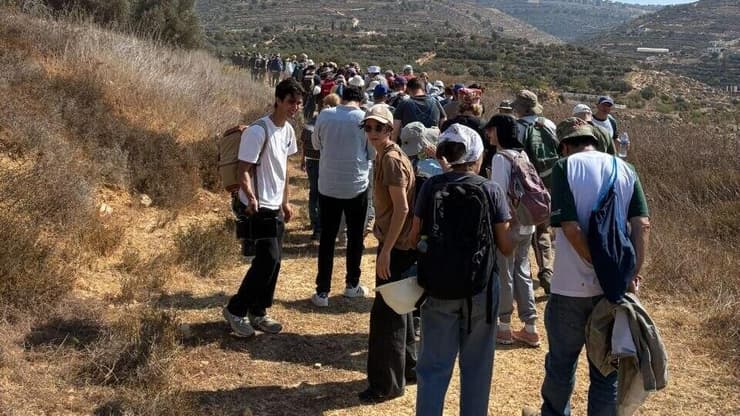 צילום: רבנים לזכויות אדם פעילים שליוו חקלאים פלסטינים במסיק עוכבו ע"י כוחות צה"ל