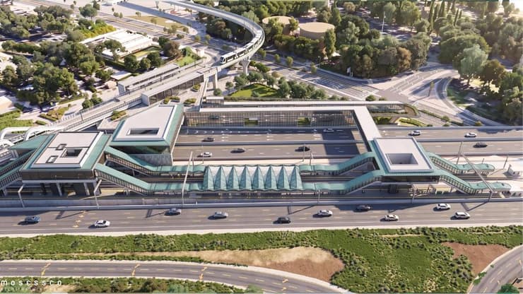 הדמיה: מוססקו אדריכלים הדמיה של השדרוג בתחנת ת"א אוניברסיטה