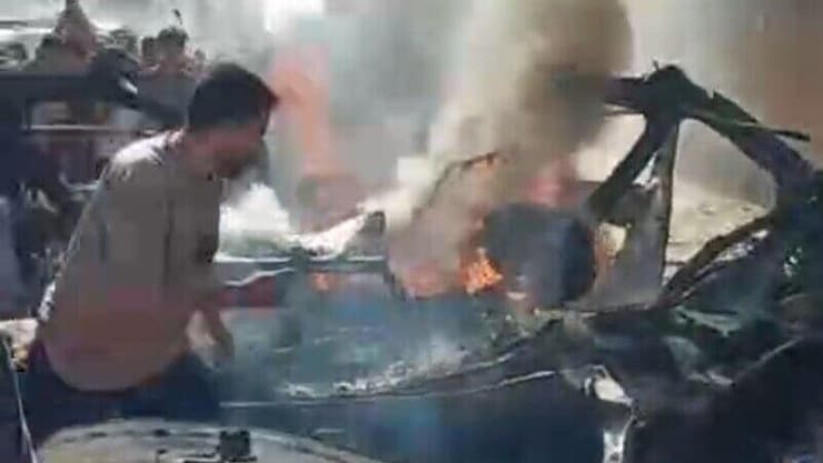 דיווח פלסטיני: שני הרוגים בתקיפת רכב בשכונת תל אל־הווא, בדרום־מערב העיר עזה.