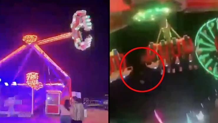 התיעוד מרגעי האסון שצילם אחד הנוסעים על "המטוטלת", וצילום מרחוק שלו מתקן השעשועים גבריאלה רודריגז טסוקו שנהרגה אחרי שעפה ממתקן שעשועים בפסטיבל ב קאבו סן לוקאס ב מקסיקו