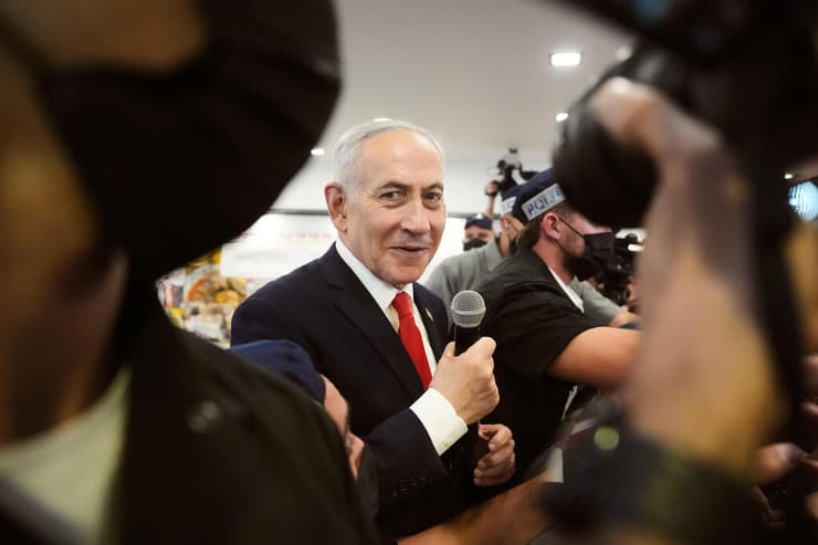 לא ויתר על פרישת וינטר, ביום הבחירות יתקשר לראשי ערים. נתניהו (צילום: AP Photo/David Goldman) בנימין נתניהו קמפיין בחירות בתל אביב