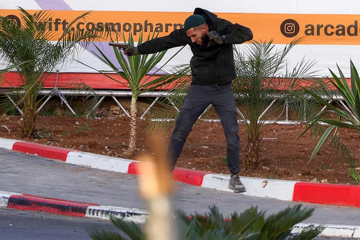 צילום: HAZEM BADER / AFP זירת הפיגוע