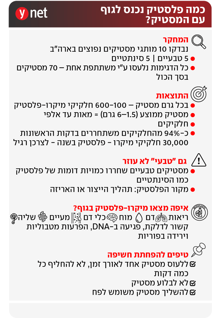 אינפו מיקרופלסטיק במסטיק אינפו מיקרופלסטיק במסטיק