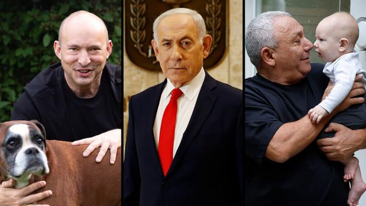 גדי איזנקוט בנימין נתניהו נפתלי בנט (צילום: זיו קורן, יובל חן) גדי איזנקוט בנימין נתניהו נפתלי בנט