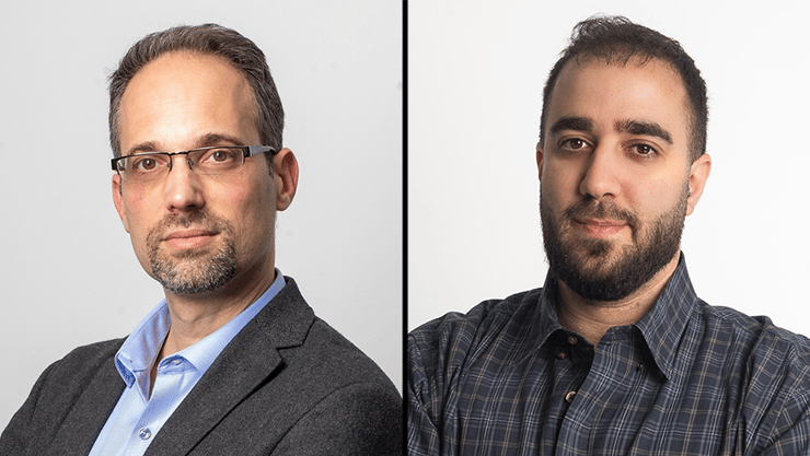מימין: ד"ר דין אריאל ופרופ' רן בליצר (צילום: ליאל זנד, טל שחר) מימין: ד"ר דין אריאל ופרופ' רן בליצר