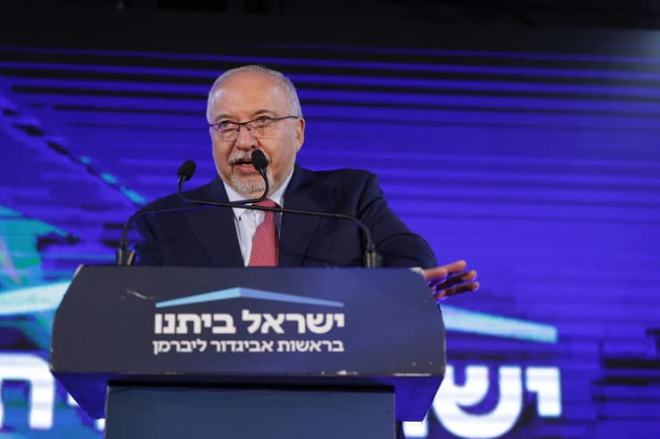"נהיה מודל לחיקוי". ליברמן (צילום: עוז מועלם) נאום ליברמן לאחר תוצאות המדגם