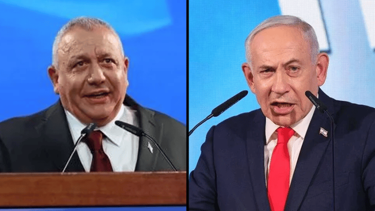 תניהו ואיזנקוט (צילום: אלכס קולומויסקי, טל שחר) הנאומים של נתניהו ואיזנקוט