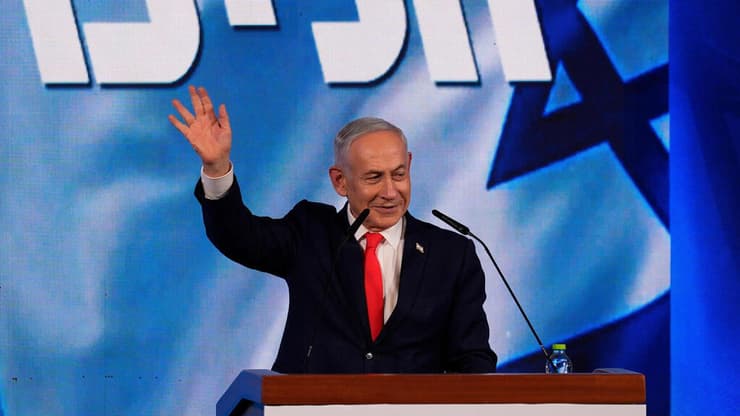 נתניהו. "עשוי לנצל את תקופת אי-הוודאות הפוליטית כדי לחדש את המערכה מול איראן" (צילום: AP Photo/David Goldman) נאום יו"ר הליכוד בנימין נתניהו